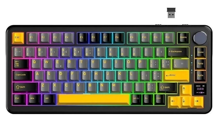 Teclado Mecânico Sem Fio Attack Shark X85pro 75% Tela Tft