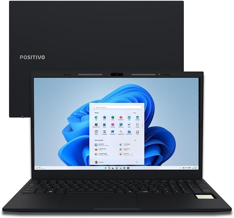 Positivo Notebook Vision R15M Amd Ryzen 5 5625U 8GB 25GB Windows 11