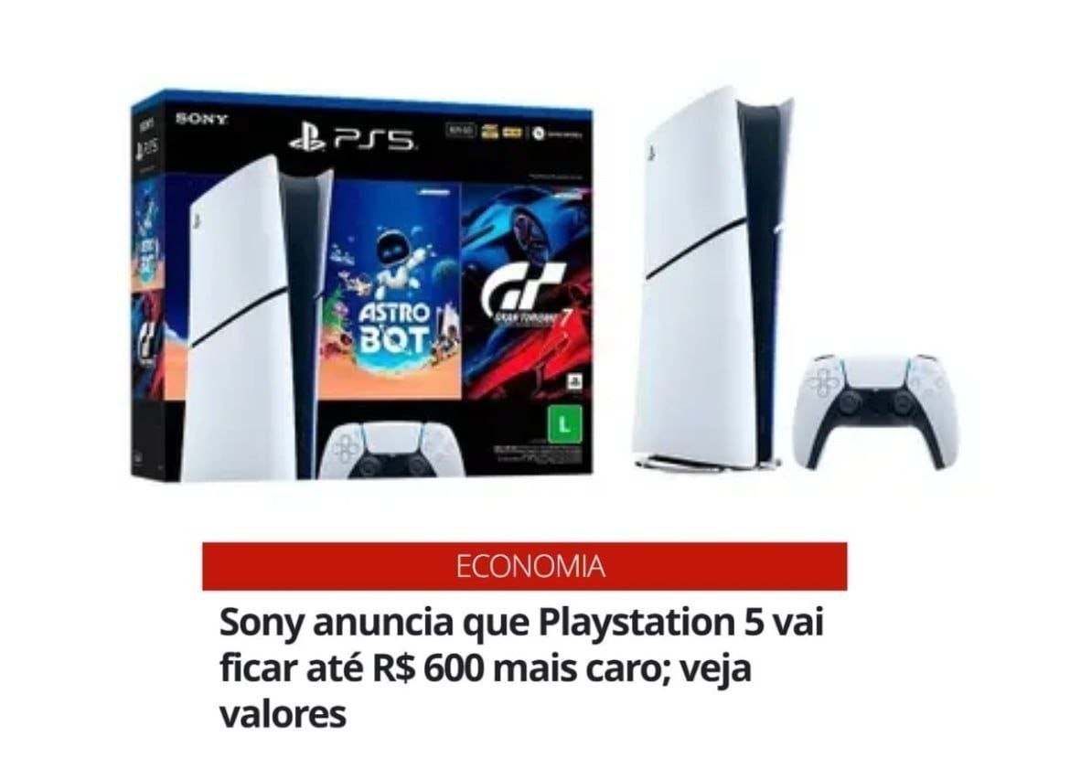 PlayStation5 Slim Digital 825GB – Pacote ASTRO BOT e Gran Turismo 7