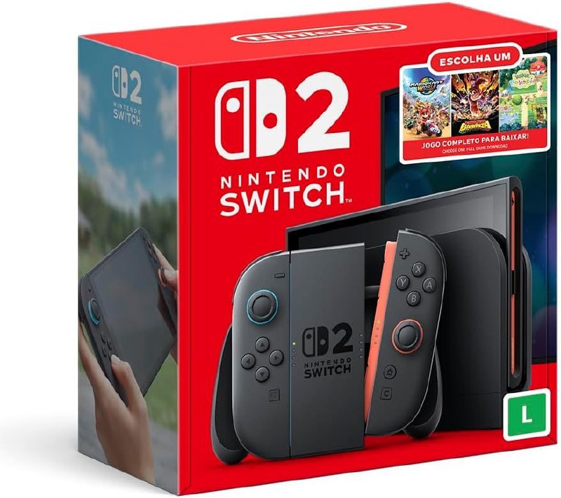 Bundle Nintendo Switch 2: Escolha Seu Jogo - Modelo Nacional de Tomada