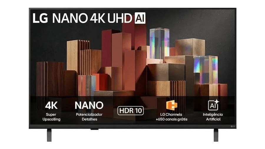 Smart Tv LG 55'' 4k Ultra Hd Nano Ai Webos 26 55un85c HDR10 Bluetooth Wi-Fi Google Cast