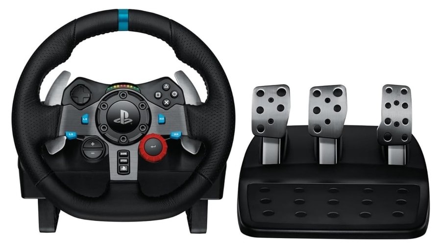Volante e Pedais Logitech G29 Driving Force com Force Feedback para PS5, PS4, PS3 e PC