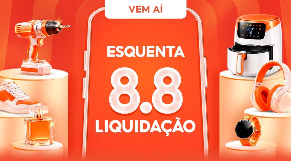 É AMANHÃ! ESQUENTA 8.8 SHOPEE