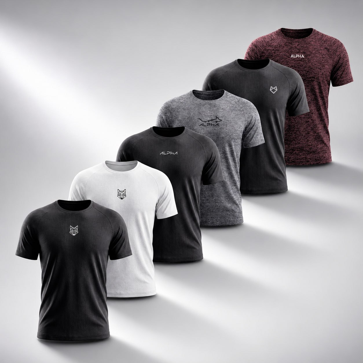 Kit 6 Camisetas Alpha