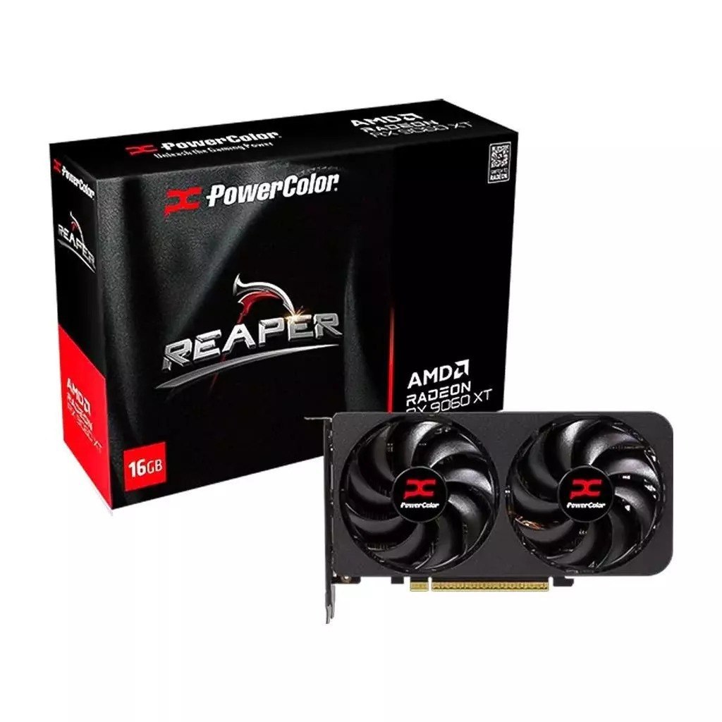 Placa de Vídeo Gpu Powercolor Amd Radeon Rx 9060xt 16gb Gddr6