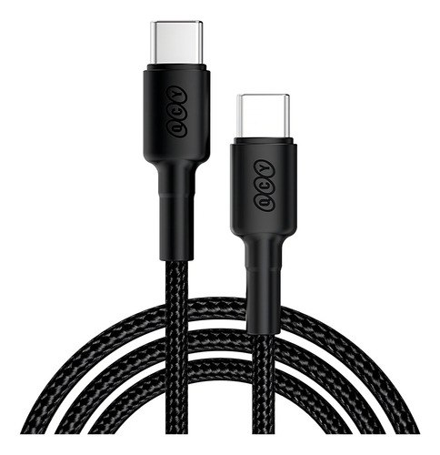 Cabo Qcy Turbo Nylon Tipo-c 60w 3a 1m Carregamento Rápido