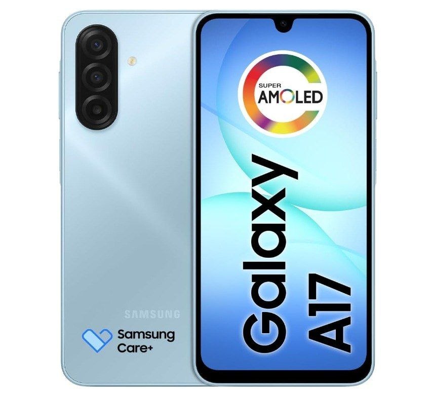 Celular Samsung Galaxy A17, 128GB, 4GB, 50MP Tela 6.7", IP54 - Azul