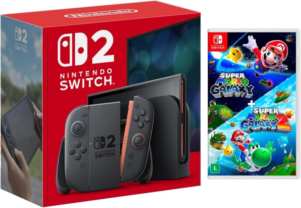 Nintendo Switch 2 + Super Mario Galaxy + Super Mario Galaxy 2