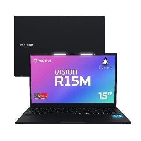 Notebook Positivo Vision R15M Ryzen 7-5825U + Minitela (VERSÃO COM 32GB DE RAM)