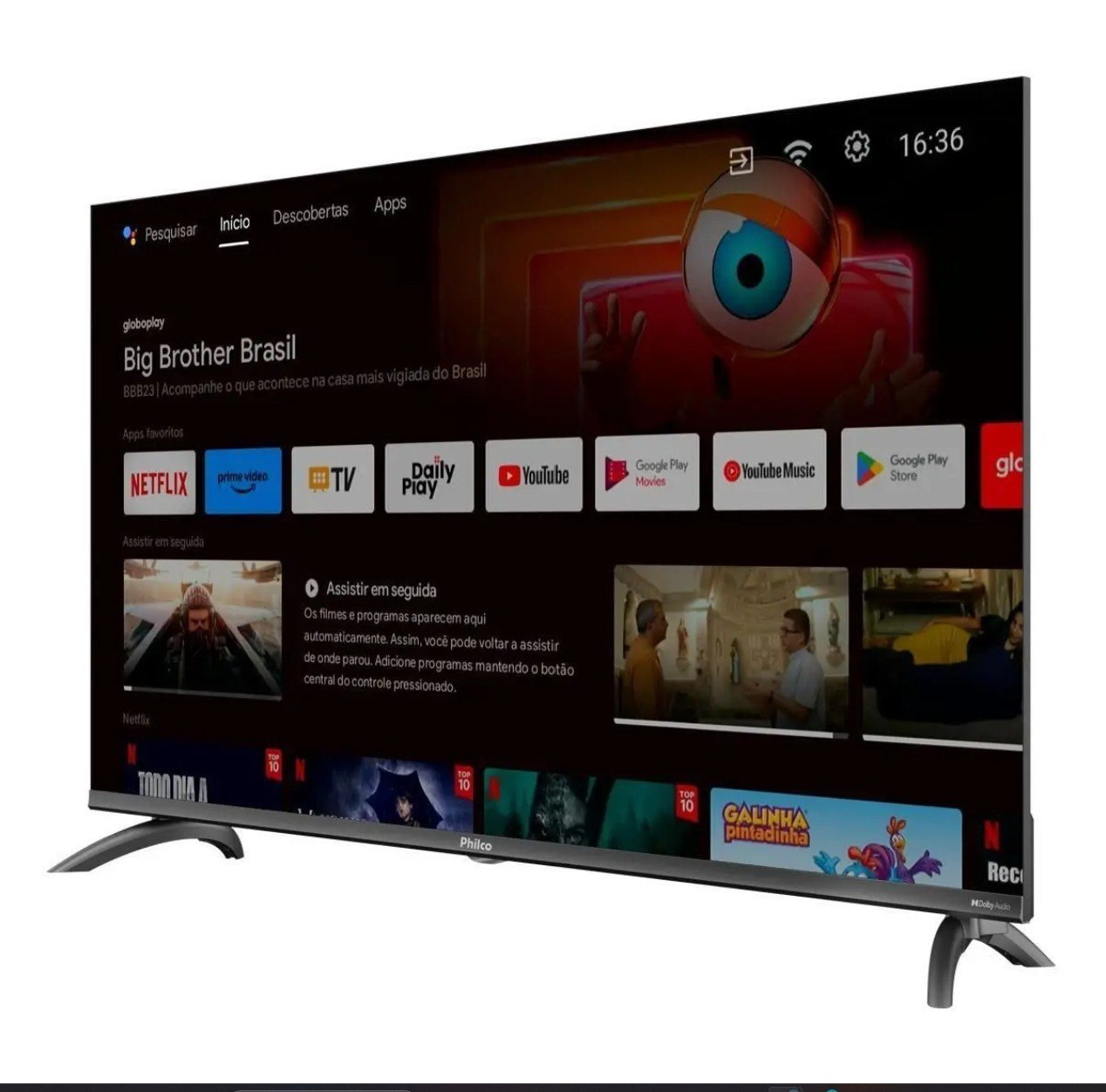 Smart TV 39" Philco Full HD TV Dolby Audio P39CRA