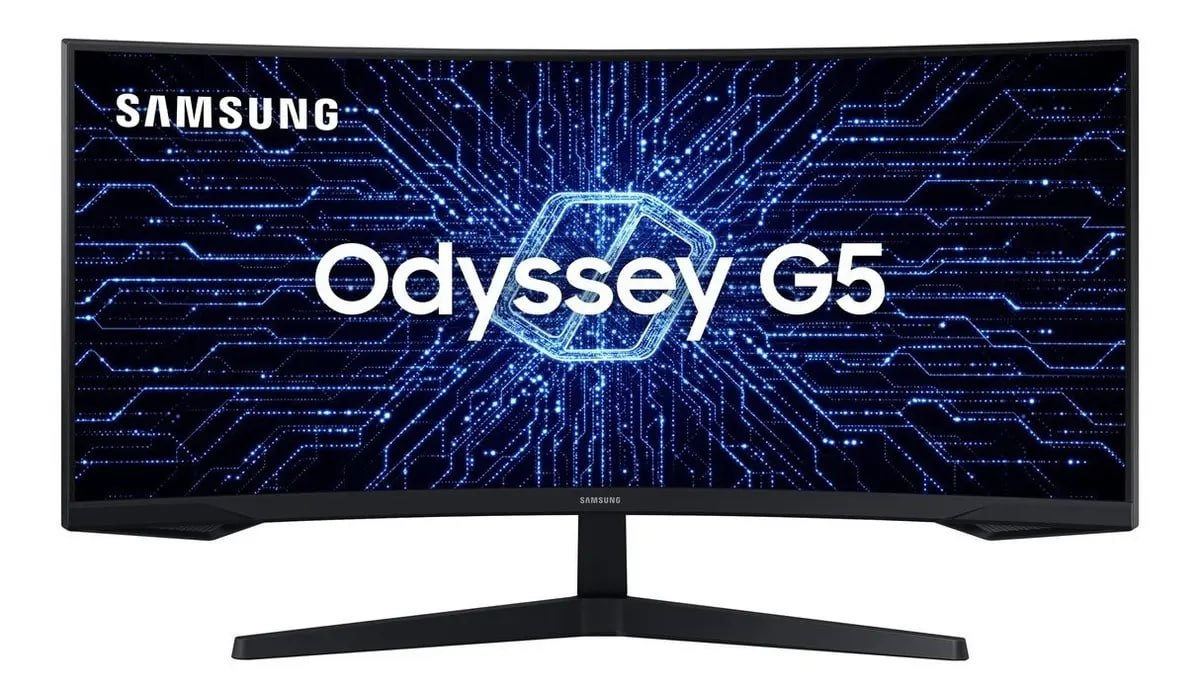 Monitor Gamer Samsung Odyssey G5 34 Ultrawide 165Hz 1ms HDR10 HDMI FreeSync Premium
