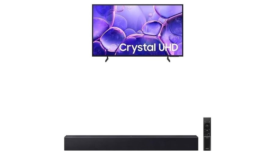 Samsung Combo Smart TV 55" Crystal UHD 4K U8600F + Soundbar HW-B400F