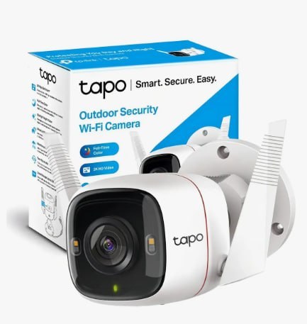 Câmera de segurança IP externa Tp Link Tapo C320ws WiFi com alarme e controle de voz com resolução de 2k