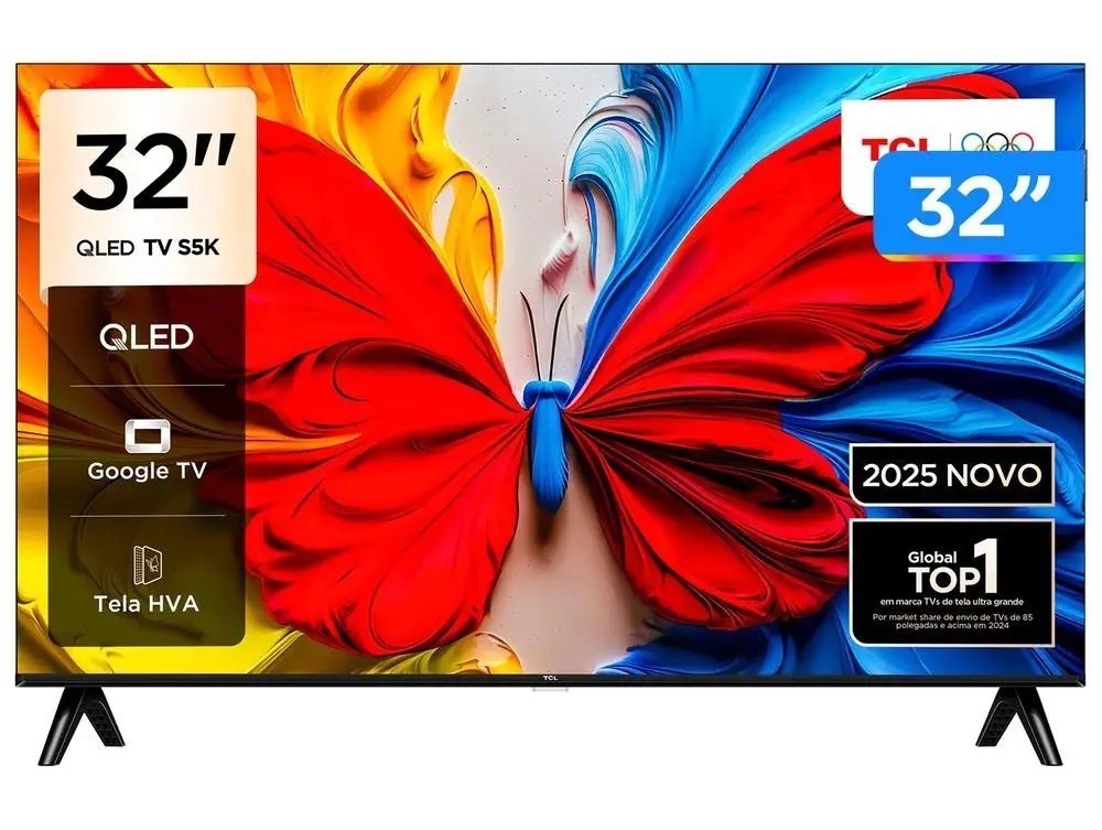 Smart TV 32" TCL Full HD QLED 35S5K Google TV 2 HDMI 35 S5k
