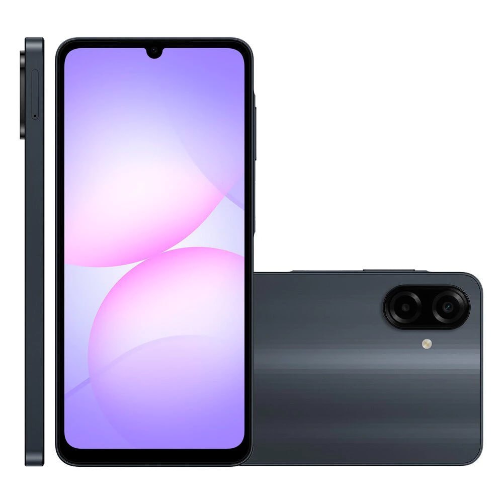 Celular Samsung Galaxy A07 128GB, 4GB, Preto | Tela 6.7", Câm. 50MP
