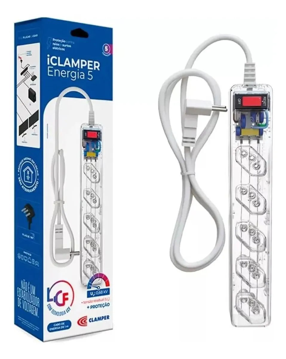 Clamper Iclamper Energia 5 Filtro De Linha
