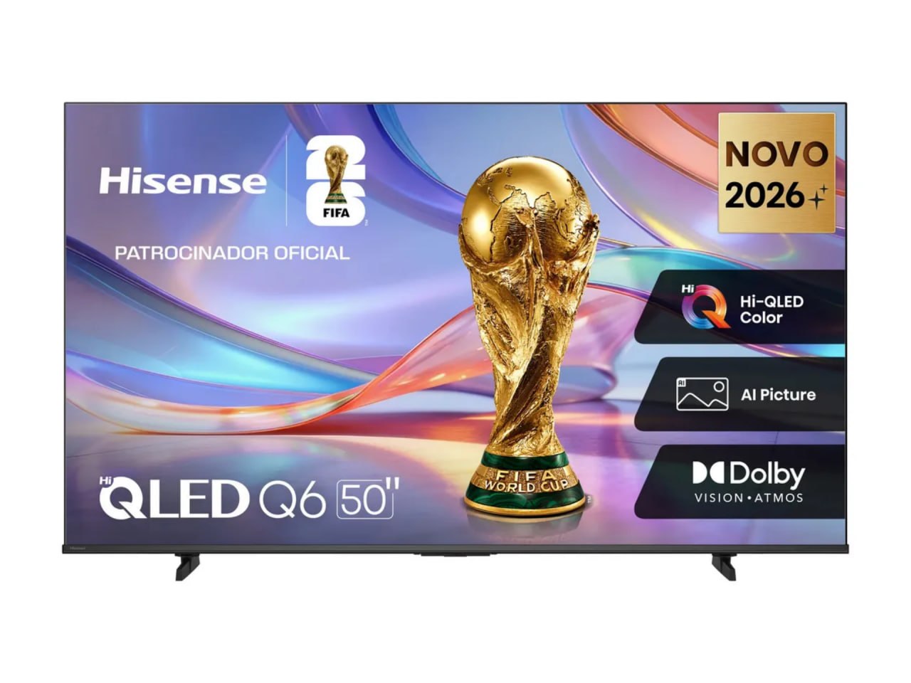 SMART TV HISENSE QLED 4K – 50 polegadas com HDR10+, som Dolby Atmos + Alexa
