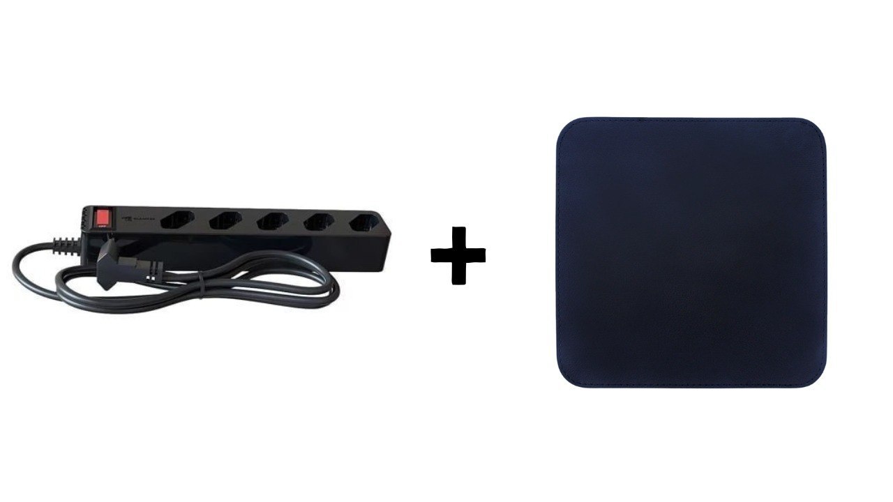 FILTRO DE LINHA + DPS ICLAMPER 5 TOMADAS LCF TRANSPARENTE + Mousepad