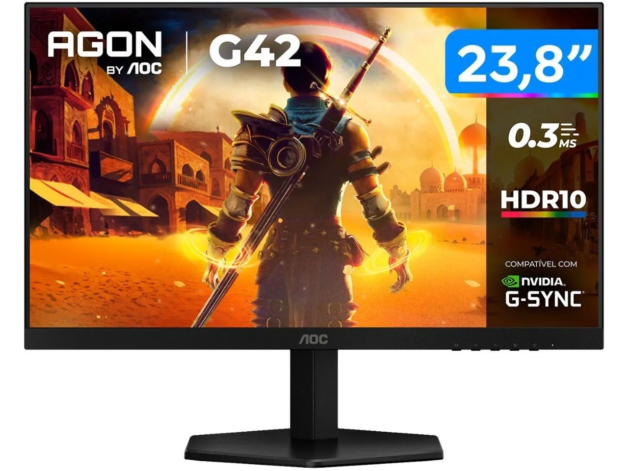 Monitor Gamer AOC AGON G42 24" 200Hz 0,3ms IPS 24G42HE