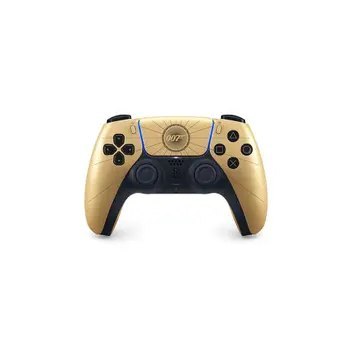 Controle Sem Fio Sony DualSense, Edição Limitada 007 First Light, PlayStation 5, Bluetooth, com Feedback Háptico, Preto e Dourado - 1000052026