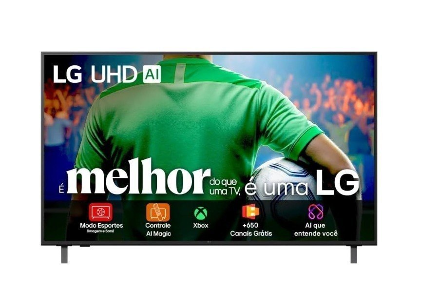 Smart TV 4K 55" LG UHD 55UA85 Processador α7 AI Ger8 4K Super Upscaling Google Cast Alexa Integrado Controle AI Smart Magic WebOS 25