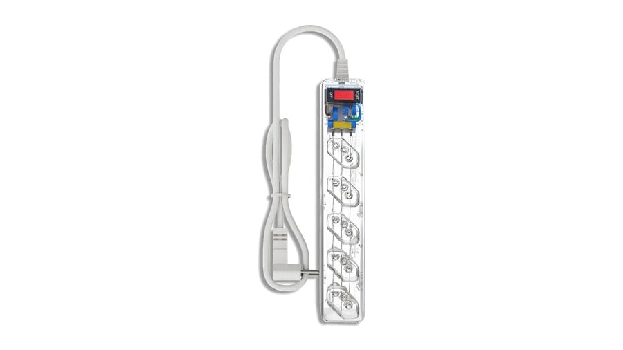 Filtro de Linha Clamper iClamper Energia 5 Tomadas, com DPS e Proteção contra Raios e Surtos Elétricos