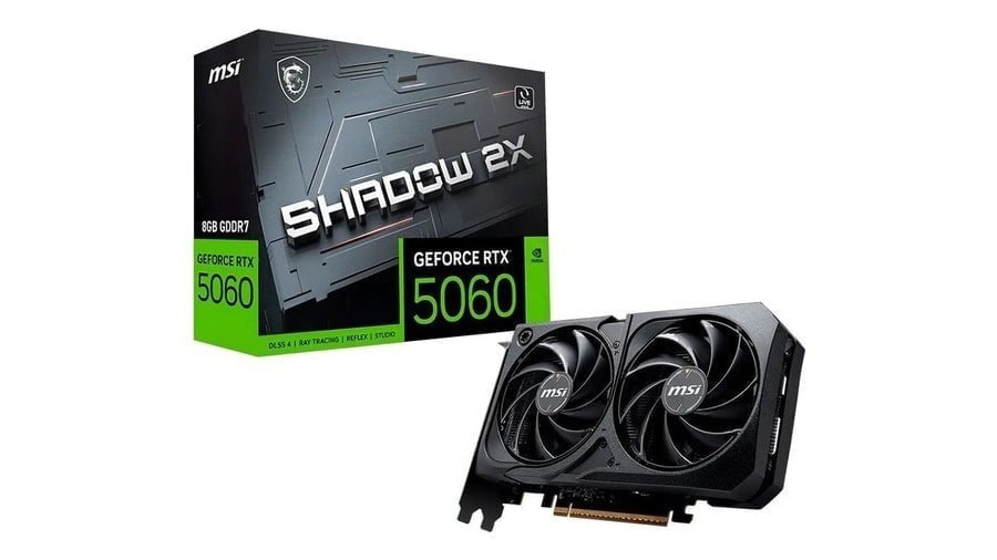 Placa de vídeo msi geforce rtx 5060 shadow 2x oc 8GB gddr7 128-bit