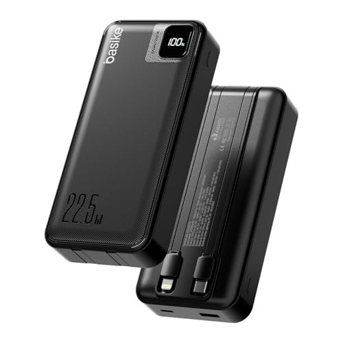 Basike Power Bank 20000mAh, Carregador Portátil com Carregamento Rápido e Visor