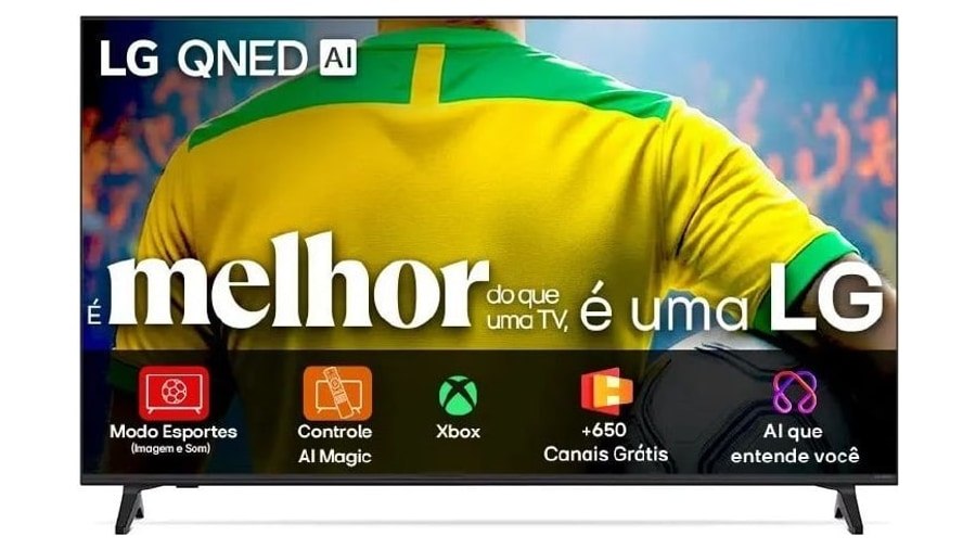 Smart TV 4K 86" LG QNED73 Portal de Games Processador AI α7 Ger8 4K Super Upscaling Google Cast Integrado Controle AI Magic WebOS 25 Modo Esportes Alerta de Esportes