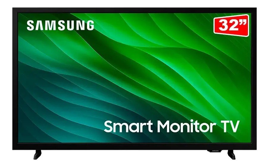Smart Tv Samsung 32'' Hd Tizen Hdr Wi-fi Hdmi Monitor Bivolt Preta Preto