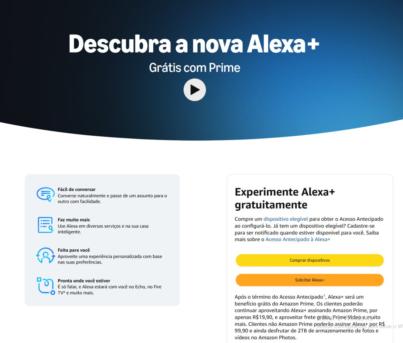 Acesso antecipado - Alexa Plus no BRASIL