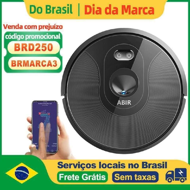 Robô aspirador de pó ABIR X6 com navegação visual tripla, sucção 6000pa, software de parede virtual, limpeza de zona, desinfecção com esfregão úmido, memória de mapa, compatível com Alexa, Google Home