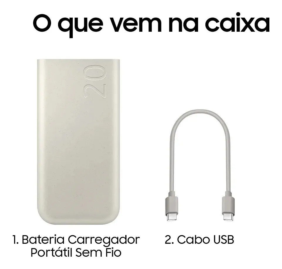 Bateria Samsung Carregador Portatil 3x USB-C 20000mAh Super Rapida 45W