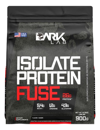 Whey Isolate Protein Fuse Refil 900g - Dark Lab Sabor Creme de avelã