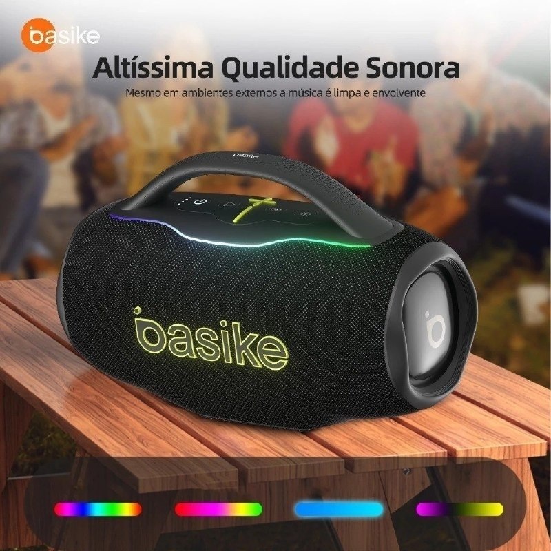 Astgn X Basike Caixa De Som Sem Fio Boombox 100w 10000mah Ipx6 Rgb Hifi Tws