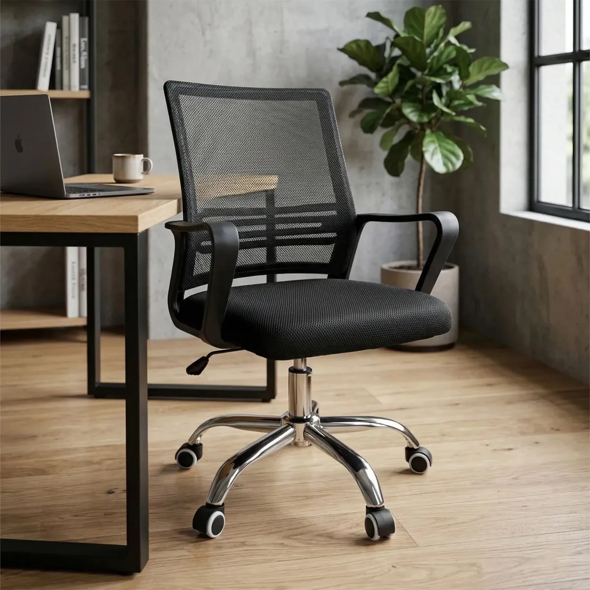 Cadeira Escritorio Confortavel Giratoria Estofado Mesh