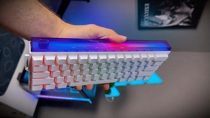 Veekos Teclado Shine60 HE 60% AGRB com Lightbox RT0.01mm Interruptor Magnético 8K Tipo-C Teclado Mecânico E-Sports