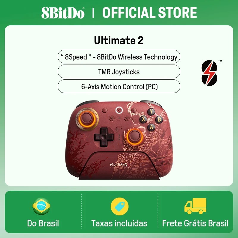 Controle 8BitDo Sem Fio Ultimate 2 Wireless– Edição Limitada WUCHANG