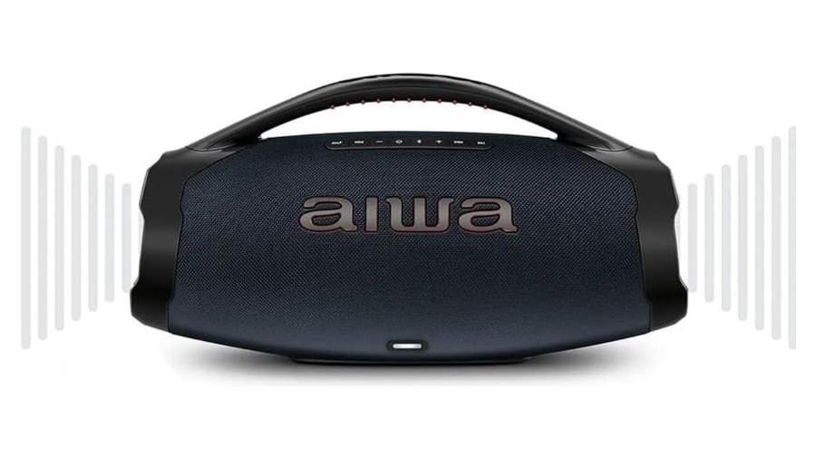 Caixa de Som Boombox Plus AIWA BBS-01-LBL 200W BT 30H IP66 USB RGB