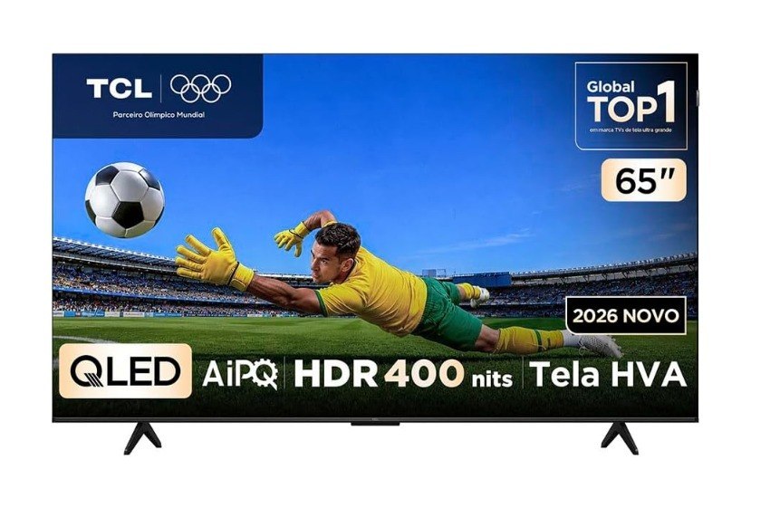 Smart TV TCL 65 Polegadas QLED 4K P7L WiFi Bluetooth Google TV HDR10+ 120 Hz VRR AIPQ 65P7L