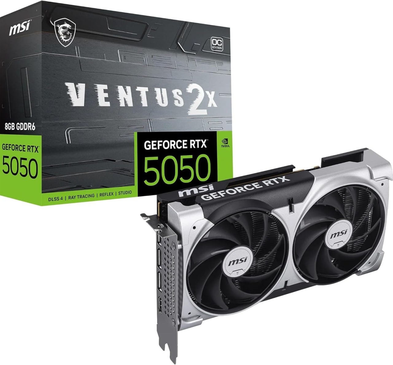 Placa de Vídeo Nvidia RTX 5050 8GB GDDR6 MSI Ventus 2X