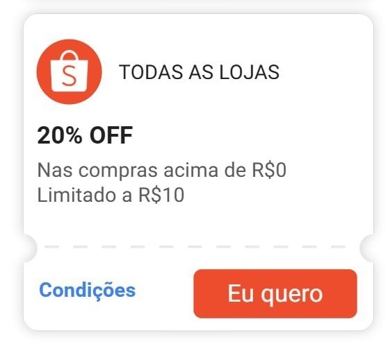 NOVO CUPOM DE DESCONTO NA SHOPEE