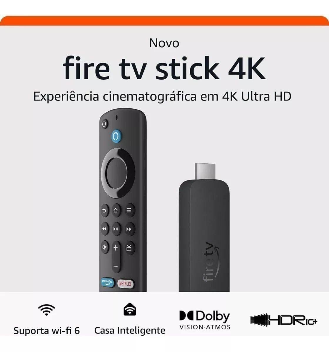 Amazon Fire Stick 4k Segunda Geração Wifi6, Xbox Game Pass e Alexa+