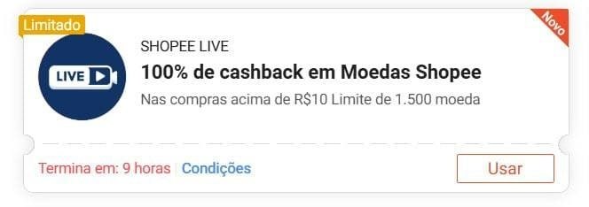 NOVO CUPOM SHOPEE!