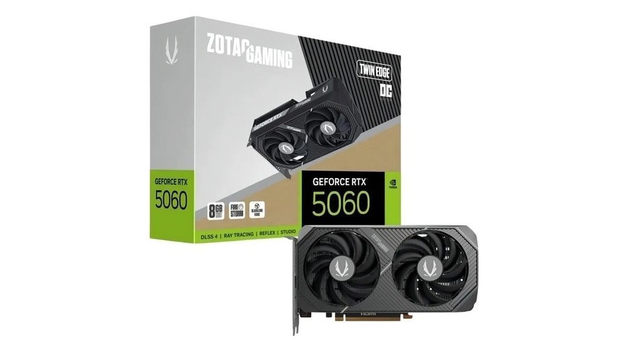 Placa de Vídeo Zotac RTX 5060 Twin Edge OC 8GB GDDR7 128-bit