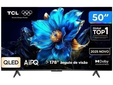 Smart TV TCL 50" 4K QLED UHD TV AiPQ Google Assistente 3 HDMI
