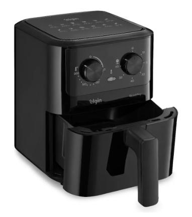 Fritadeira Elétrica Air Fryer Quad Fry 4,2 L,1400w Preto Elgin