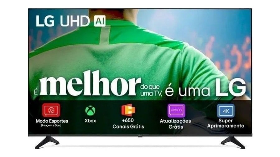 Smart Tv LG UHD Ai UA75 50 Polegadas HDR10 Pro Processador α7 Ai Ger8 webOS 25