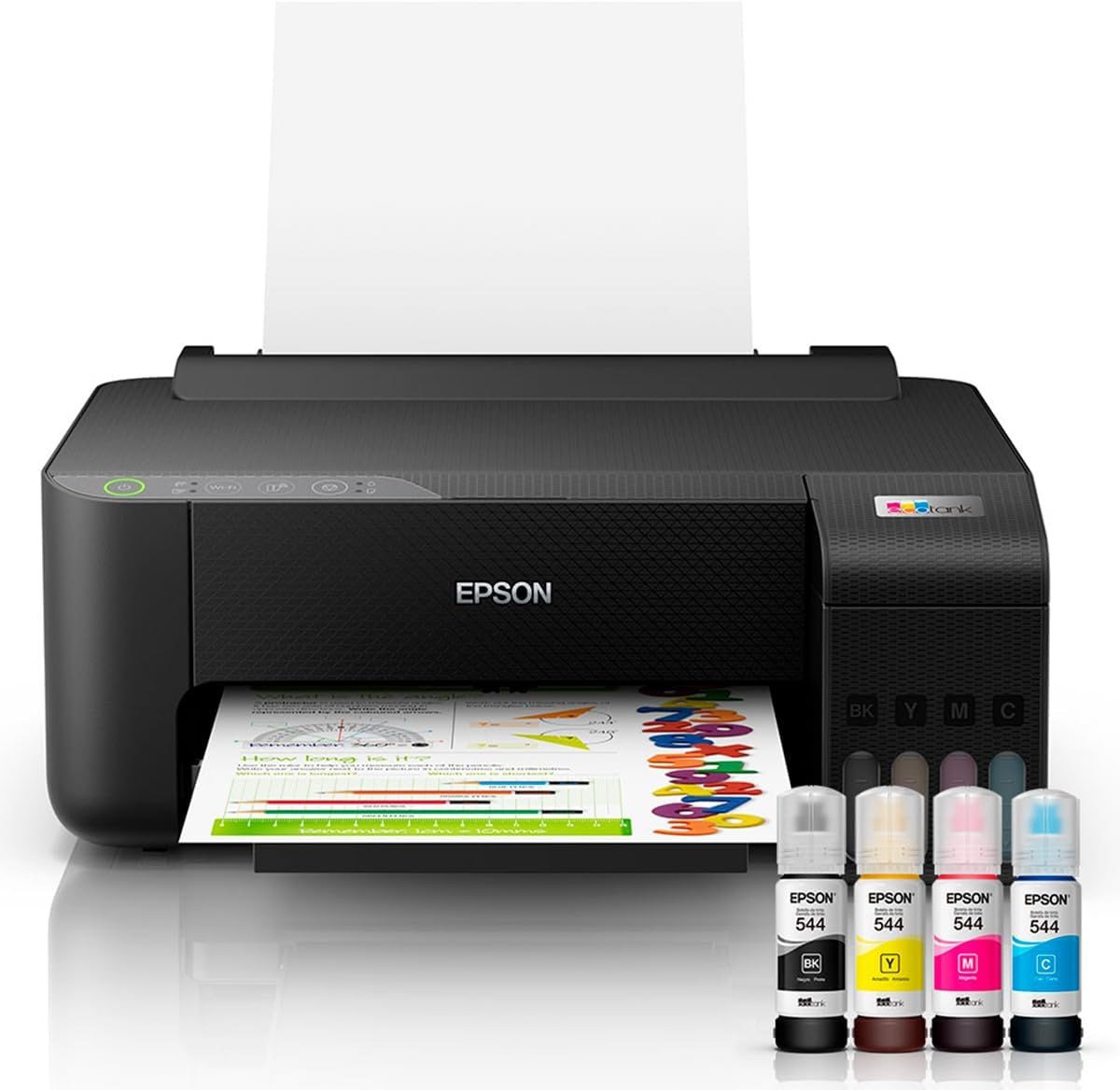 Epson EcoTank L1250 - Tanque de Tinta Colorida, Wi-Fi Direct, Comando de Voz - Preto