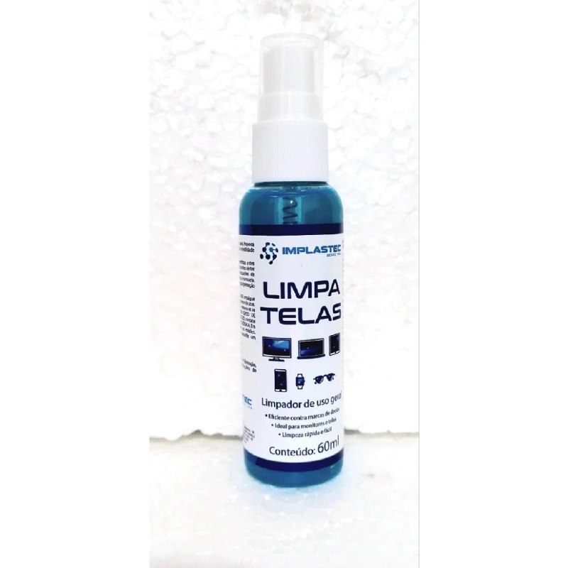 Limpa Telas Clean Spray 60ml Anti-risco Implastec